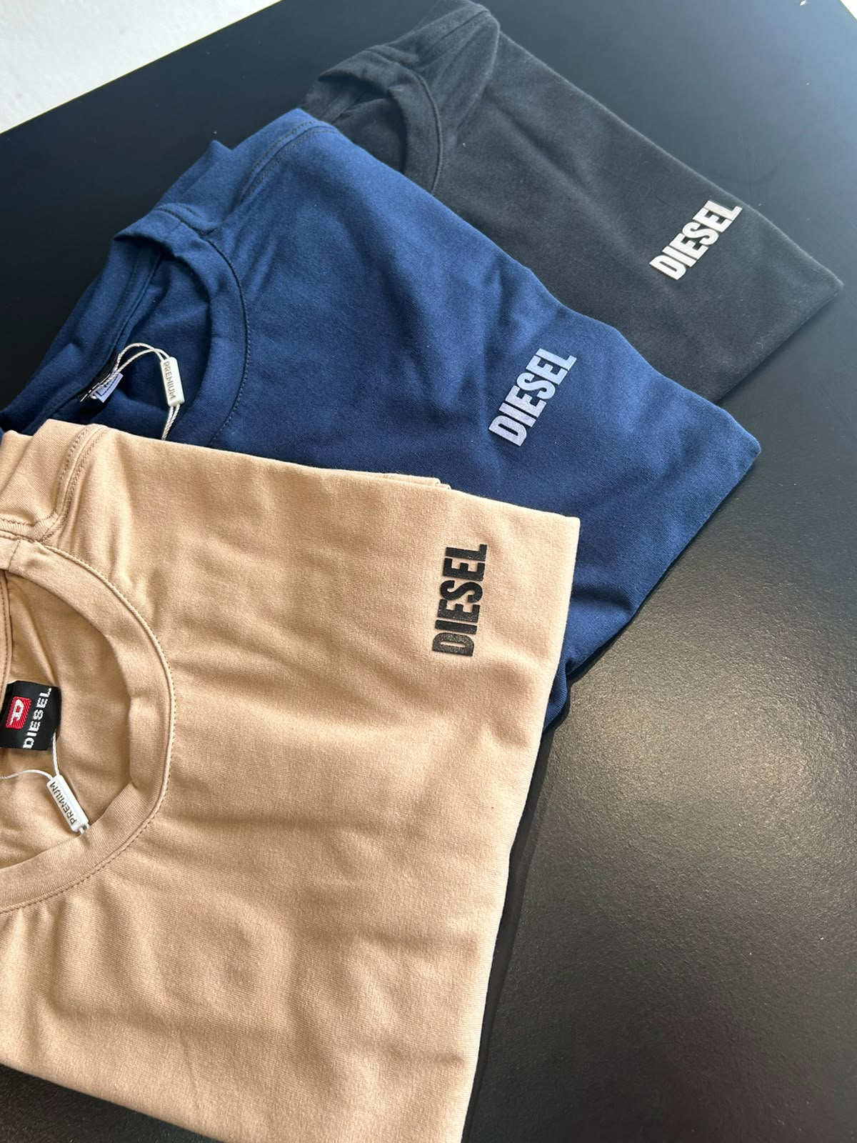 Camisa Básica Premium Diesel (preta / azul marinho / caramelo) — Praxedes Griffes