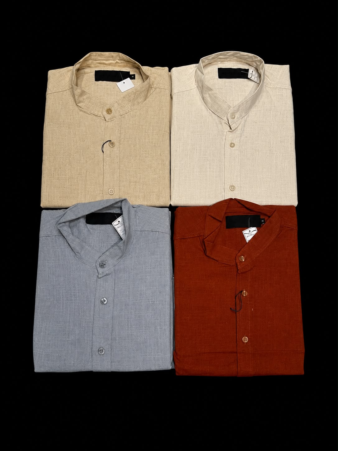 Camisa Social Linho Boston (bege, cru, cinza, terracota) — Praxedes Griffes
