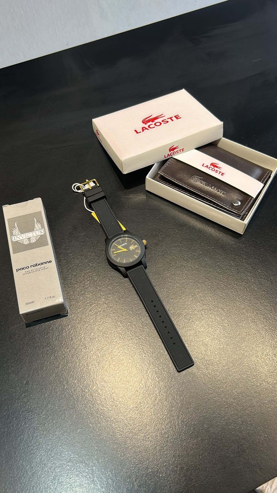 Combo Dia dos Pais — Relógio Lacoste + Carteira Lacoste — kits masculino na Praxedes Griffes