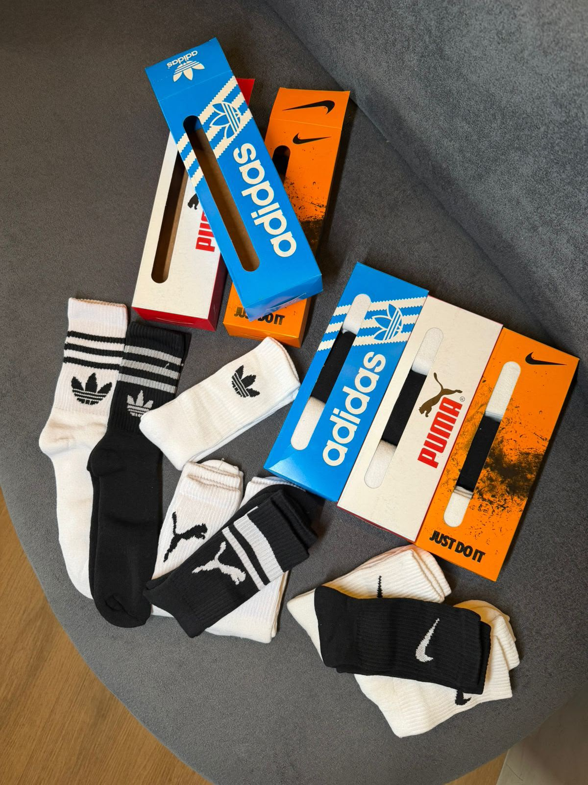 Kit 3 Pares de Meias (Nike / Adidas / etc.) — Praxedes Griffes