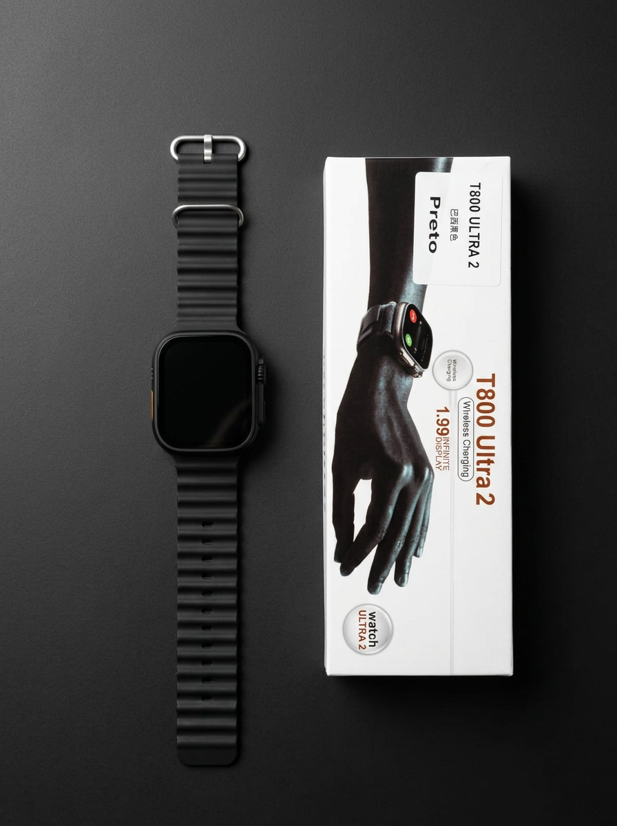 Smartwatch T800 Ultra 2 (relógio digital preto) — Praxedes Griffes