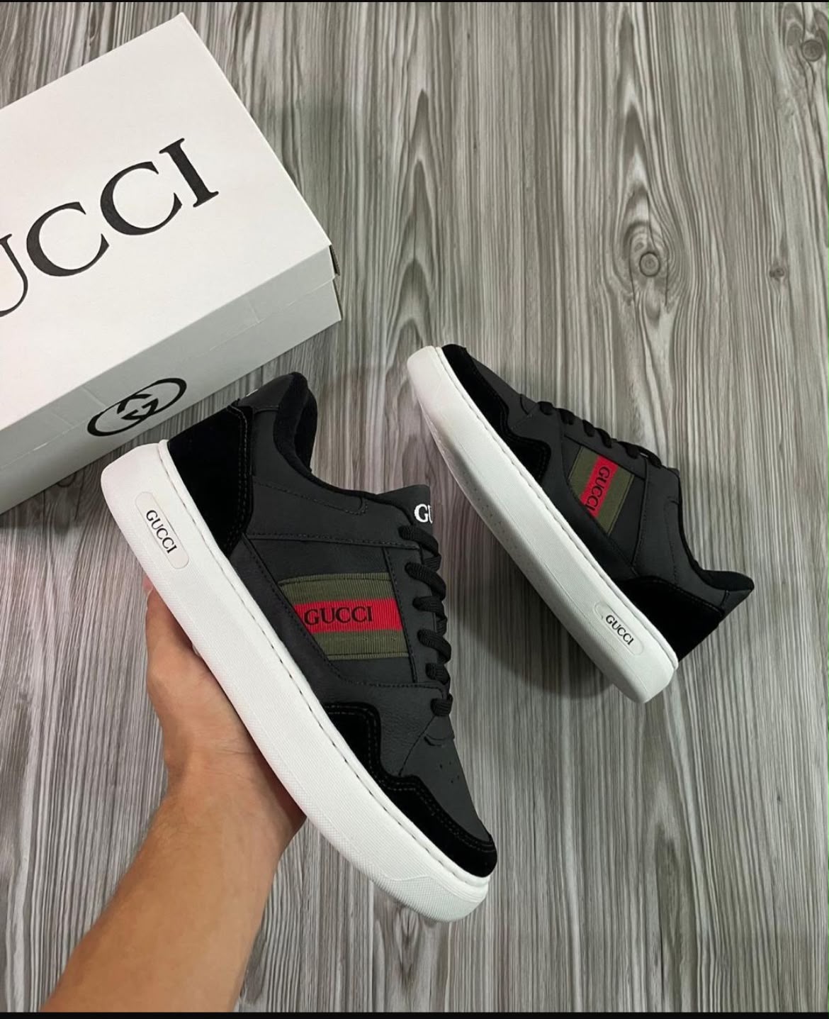 Tênis Gucci Preto Listrado — Praxedes Griffes